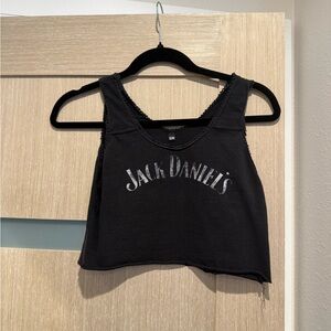 Vintage Jack Daniels Black Women's Crop Top